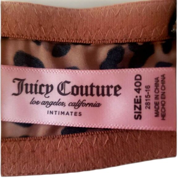 Juicy Couture Leopard Print Full Figure Push Up Bra Size 40D - Picture 4 of 7